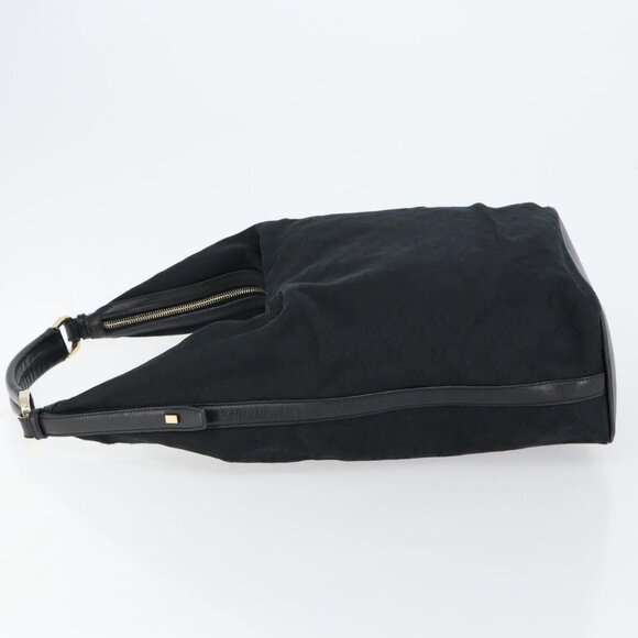 GUCCI GG Canvas Shoulder Bag Black Gold 001 42870 Auth 144271 - Picture 4 of 16